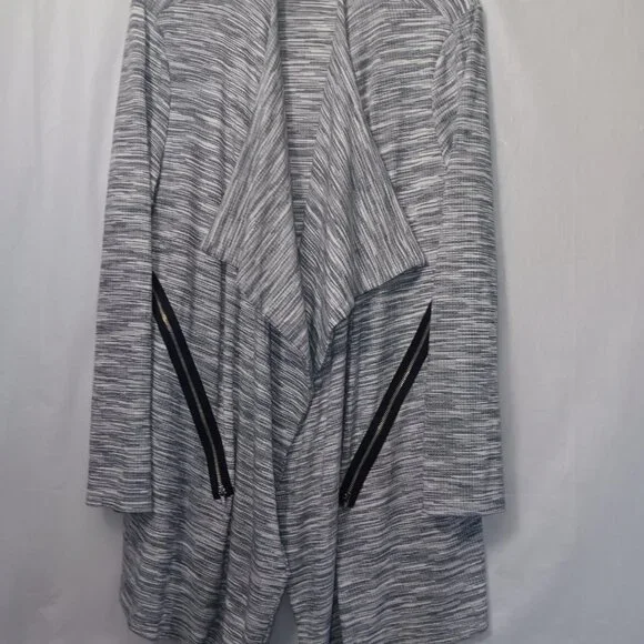 KATE & MALLORY OPEN FRONT LIGHTWEIGHT CARDIGAN - Picture 5 of 13